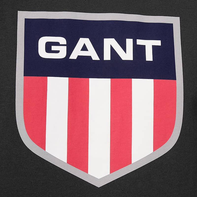 Pánské černé triko Gant 24452