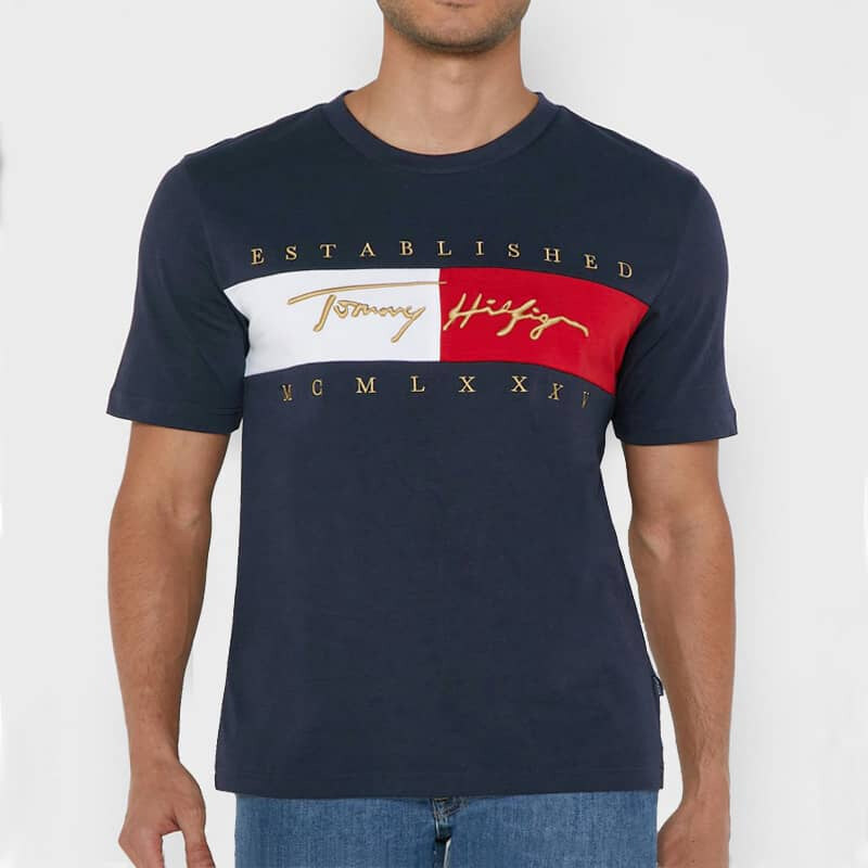 Pánské modré triko Tommy Hilfiger 33078