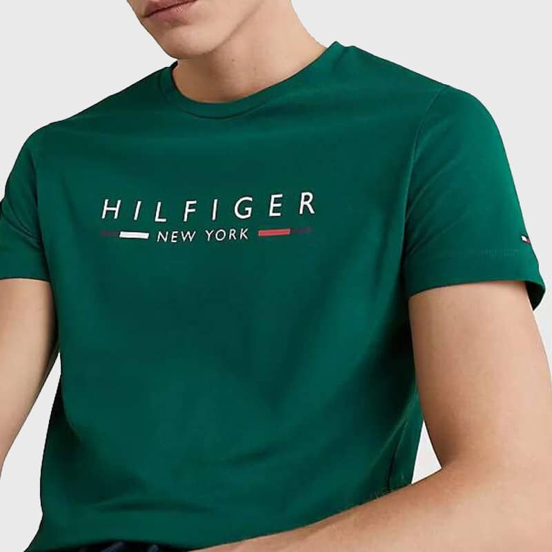 Pánské zelené triko Tommy Hilfiger 47498