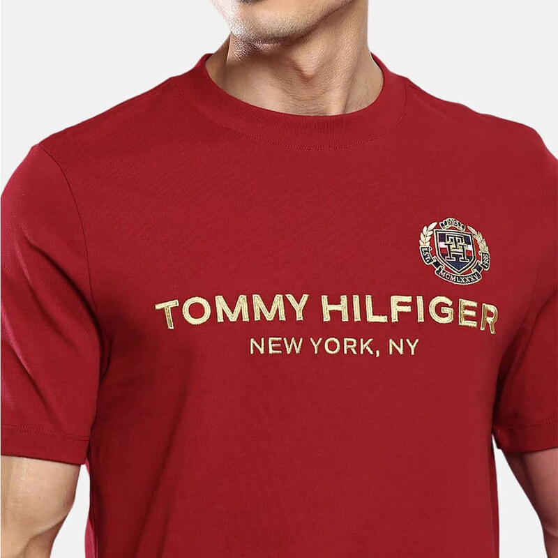 Pánské vínové triko Tommy Hilfiger 54153