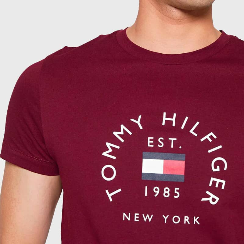 Pánské vínové triko Tommy Hilfiger 54158