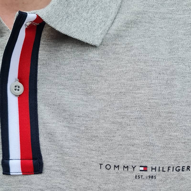 Pánské šedé polo triko Tommy Hilfiger 55444