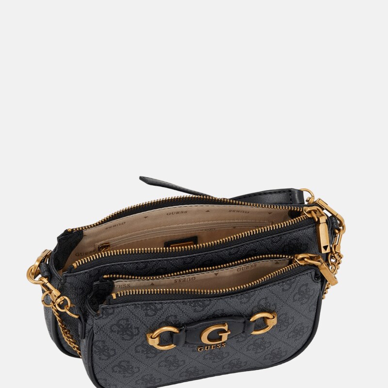 Černá kabelka Guess Izzy Double Crossbody pouch 55452