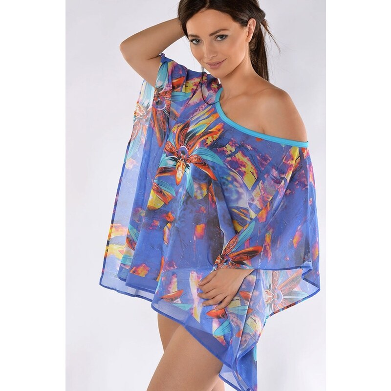 Kaftan krátký ROBERTO LUCCA RL140S0401 BLUE FLOWER (Uni) - Roberto Lucca