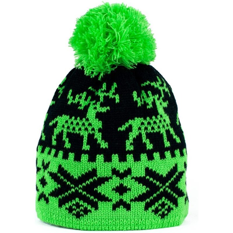 Art of Polo Zimní čepice s norským vzorem zelená