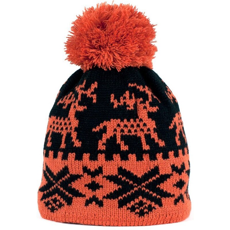 Art of Polo Zimní čepice s norským vzorem oranžová