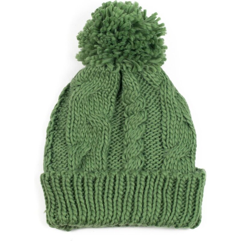 Art of Polo Teplá zimní čepice s střapcem green