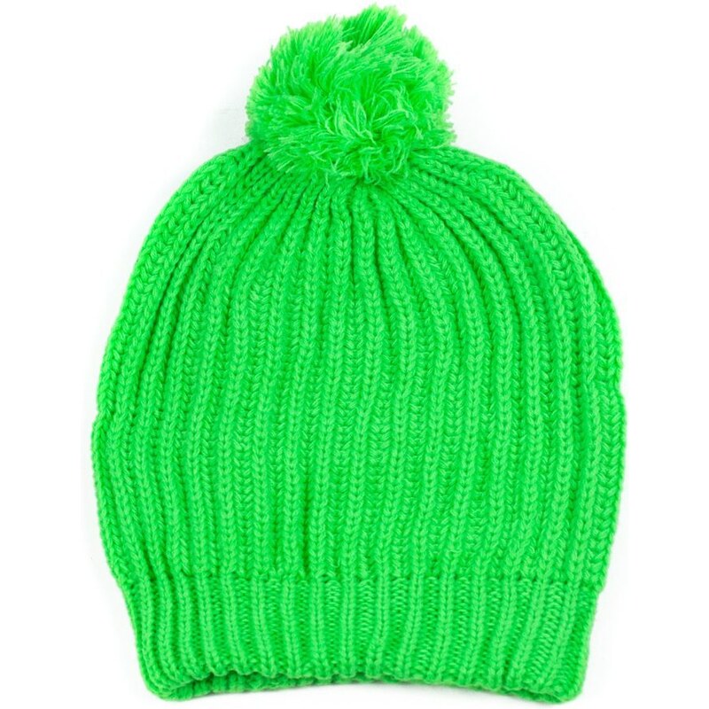 Art of Polo Neonově zelená pletená čepice