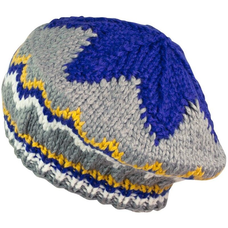 Art Of Polo Teplá čepice - baret s květy modrá 84898267