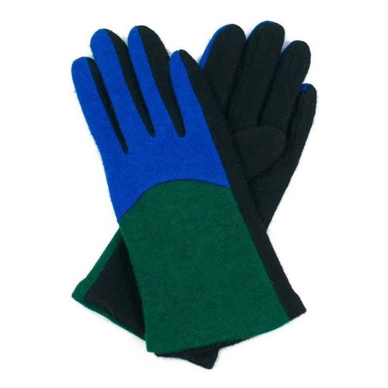 Art of Polo Dvoubarevné rukavičky z vařené vlny zelené
