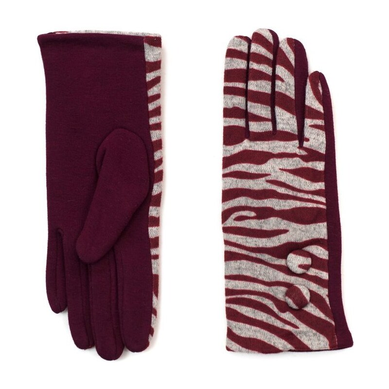 Art of Polo Zebra vlněné rukavice červené