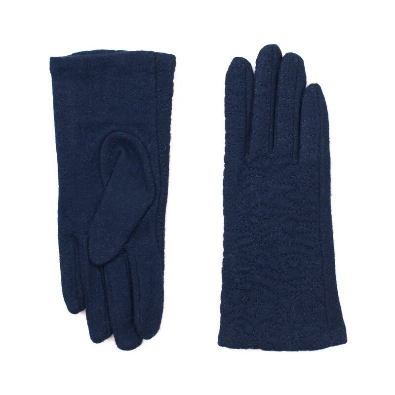 Art of Polo Elegantní rukavice s květy modrá