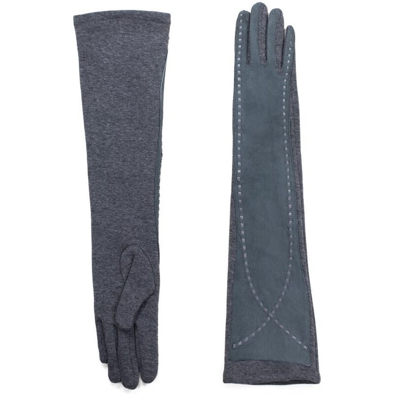 Art of Polo Dlouhé elegantní dámské rukavice tmavě šedé
