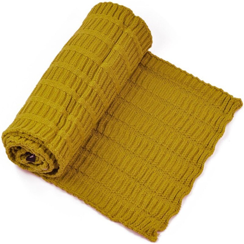 Art of Polo Dámský dlouhý teplý šál na zimu žlutý