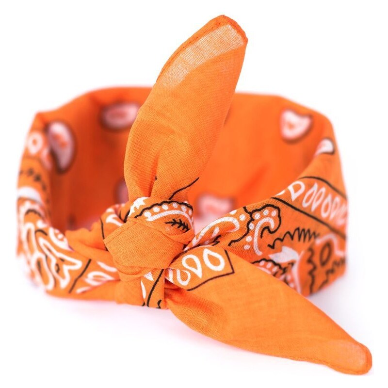 Art of Polo Oranžový šátek do vlasů pin-up bandana