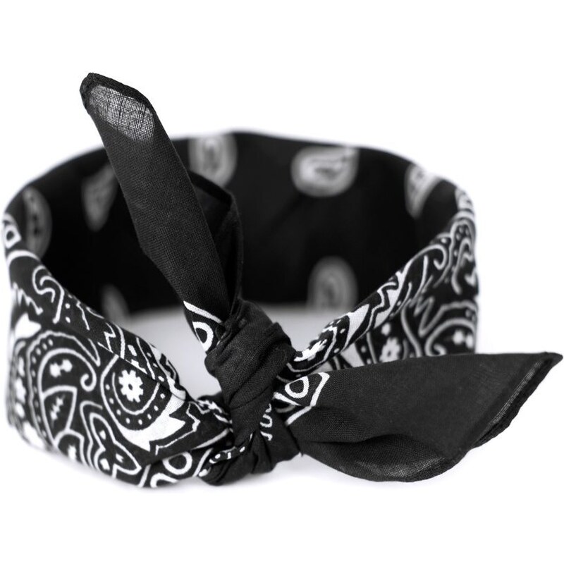 Art of Polo Černý šátek do vlasů pin-up bandana