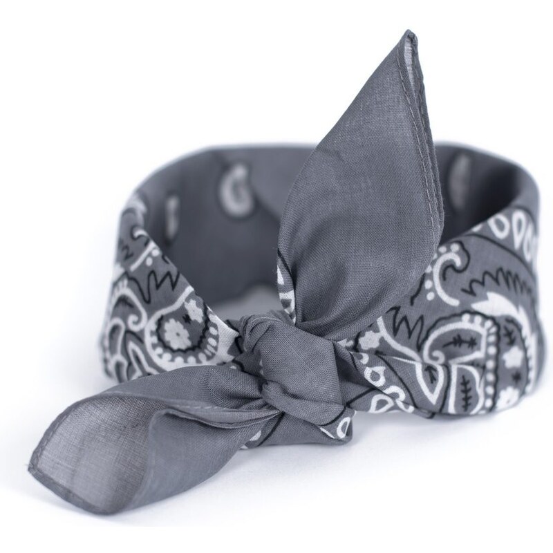 Art of Polo Šedý šátek do vlasů pin-up bandana