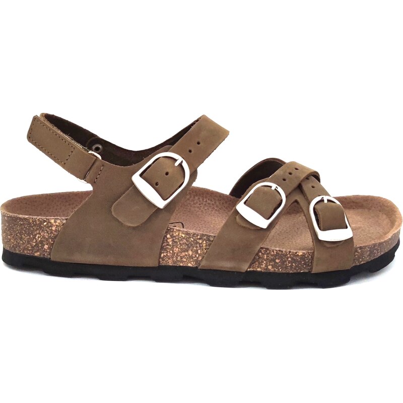 Jasný Dámské kožené sandály