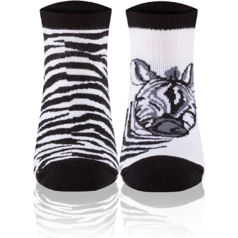 Italian Fashion Veselé kotníkové ponožky Gee One S 131 S Zebra