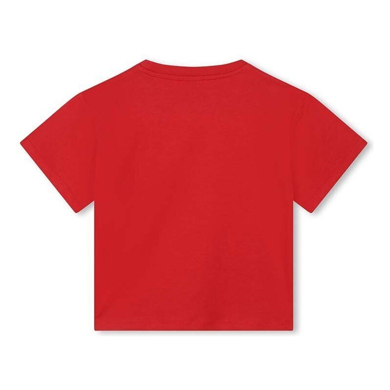 Dětské bavlněné tričko Kenzo Kids červená barva, s potiskem
