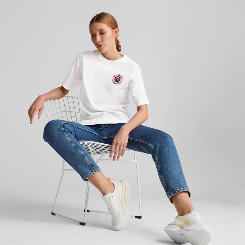 Puma DOWNTOWN Relaxed Graphic Tee white