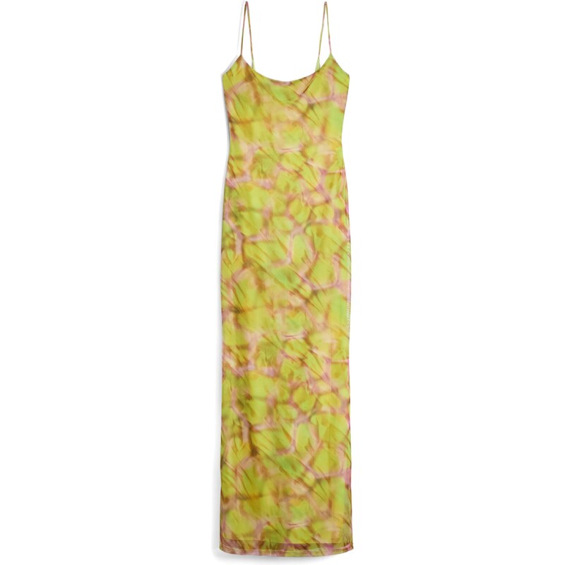 Bershka Letní šaty rákos / kiwi / růže