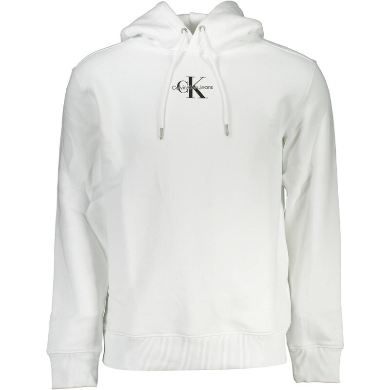 Bílá mMikina Calvin Klein bez zipu