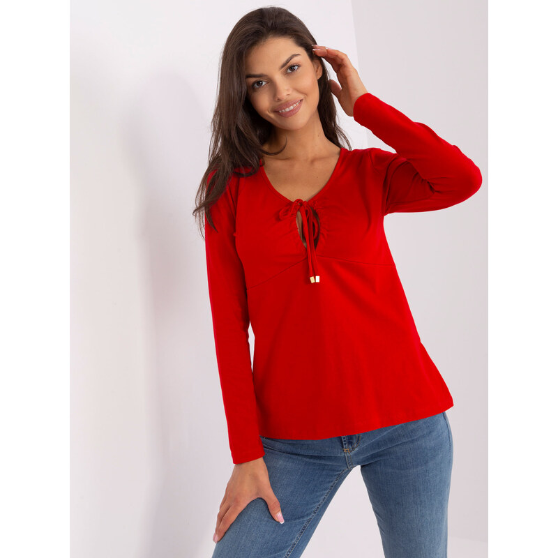 RUE PARIS Blouse-RV-BZ-8055.35P-red 107005356