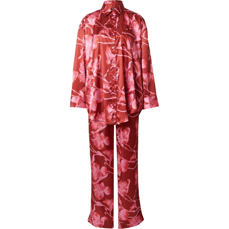 Nasty Gal Kalhotový kostým pink / červená