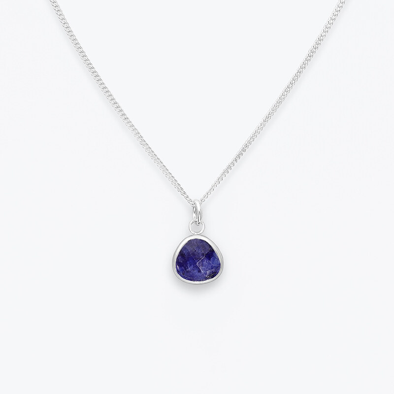 Estemia Stříbrný náhrdelník lapis lazuli Kapka - Ag925 83877412