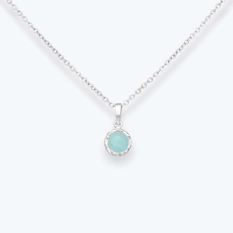 Estemia Stříbrný tepaný řetízek s chalcedonem - Ag925 84045763