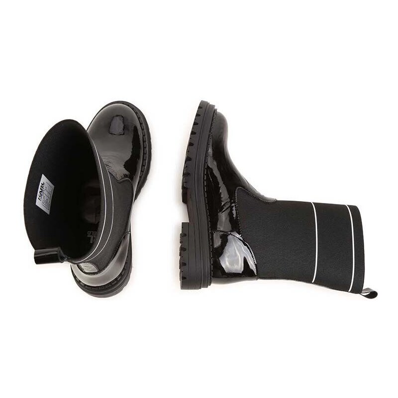 Dětské boty Karl Lagerfeld černá barva