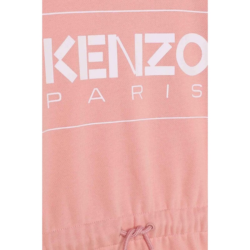 Dívčí šaty Kenzo Kids růžová barva, mini
