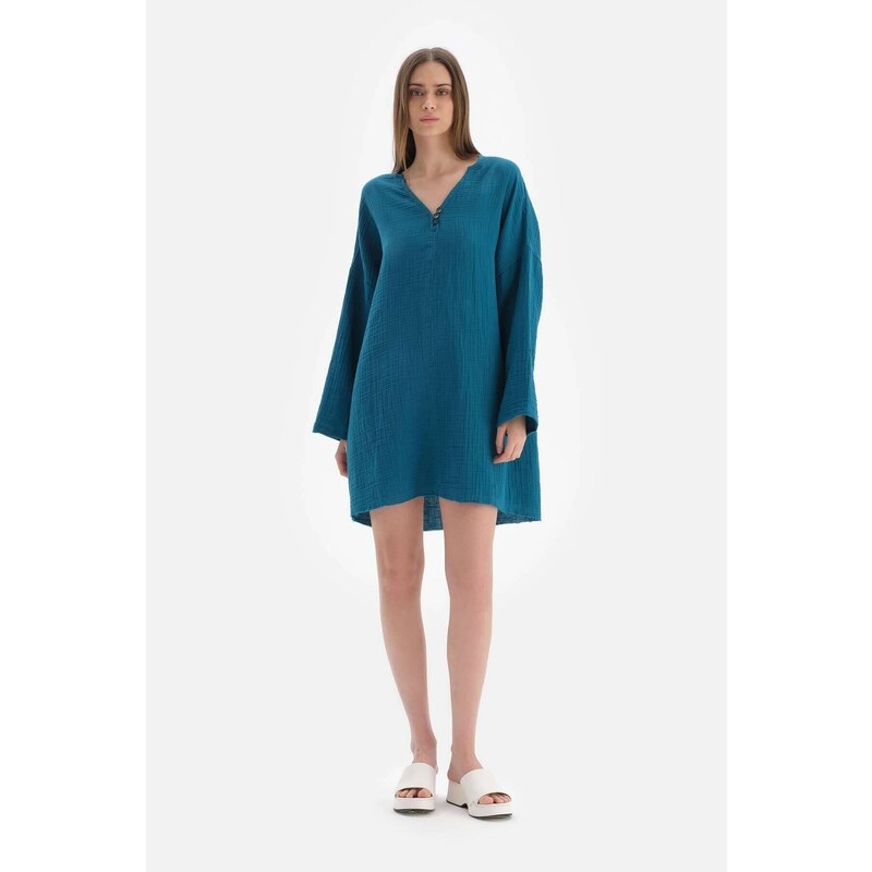 Dagi Green Muslin Long Shirt