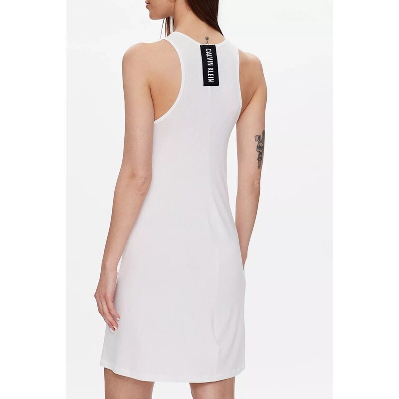 Calvin Klein dámské šaty Tank bílé s logem