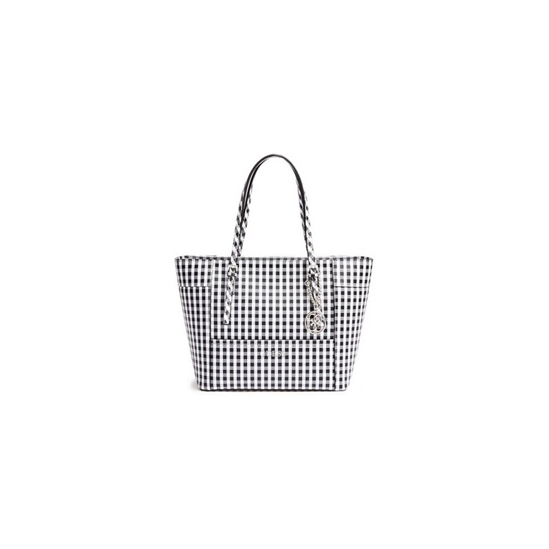 Guess Kabelka Delaney Gingham Small Classic Tote