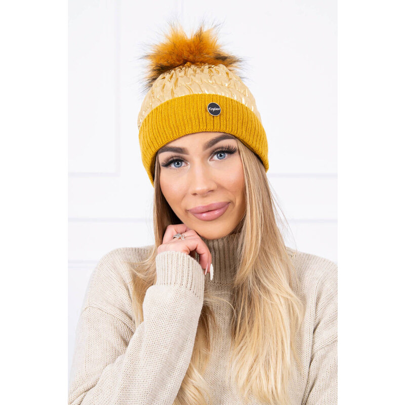 K-Fashion Čepice K160 zlatá