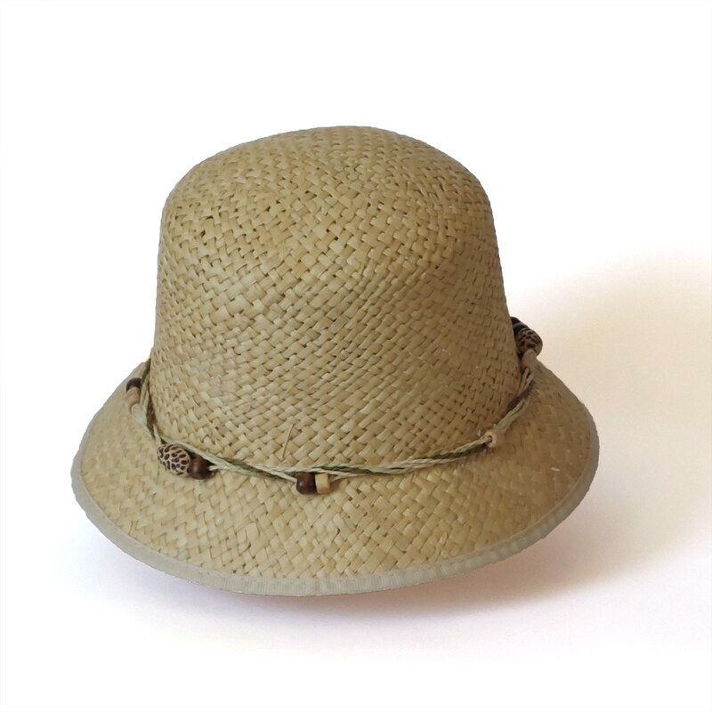 KRUMLOVANKA Letní dámský klobouk Bucket z trávy Paglia P-0005