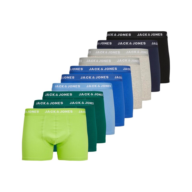JACK & JONES Boxerky Florian zelená / limetková