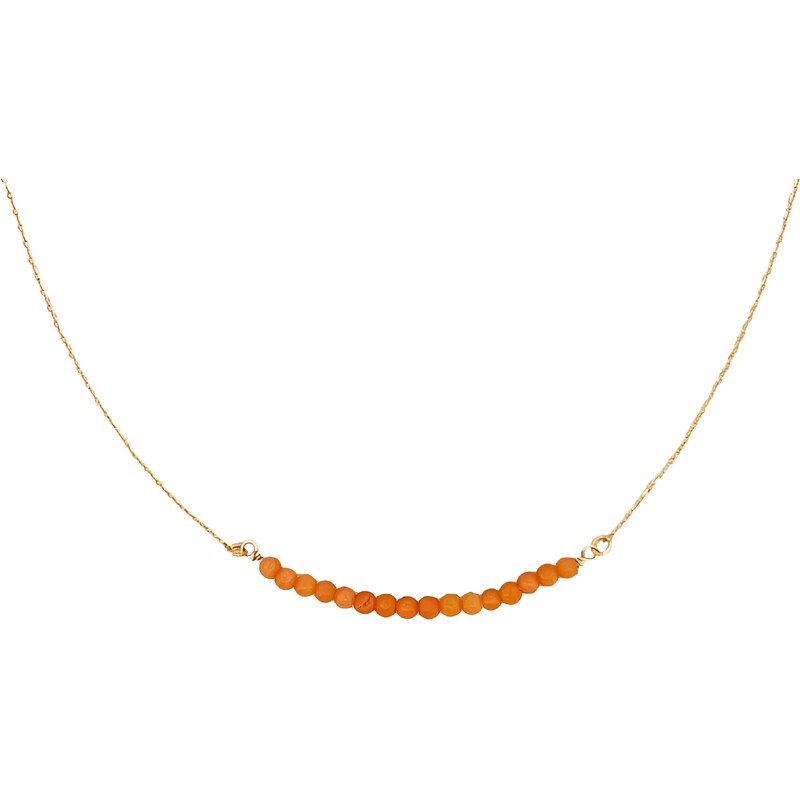 Náhrdelník Chocker Orange Beads Wire Planet Shop