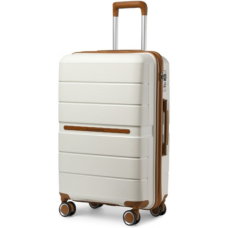 KONO British Traveller kabinové zavazadlo polypropylen - béžová - 36L