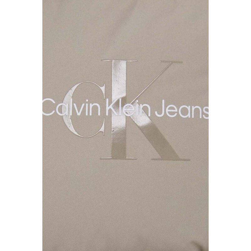 Bunda Calvin Klein Jeans dámská, béžová barva, zimní