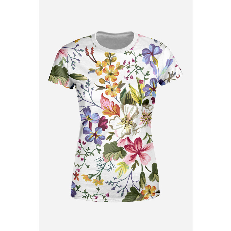 UTOPY Dámské sportovní tričko Flower White