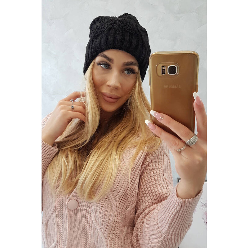 K-Fashion Fleecová čepice Sylwia K244 černá 87647496