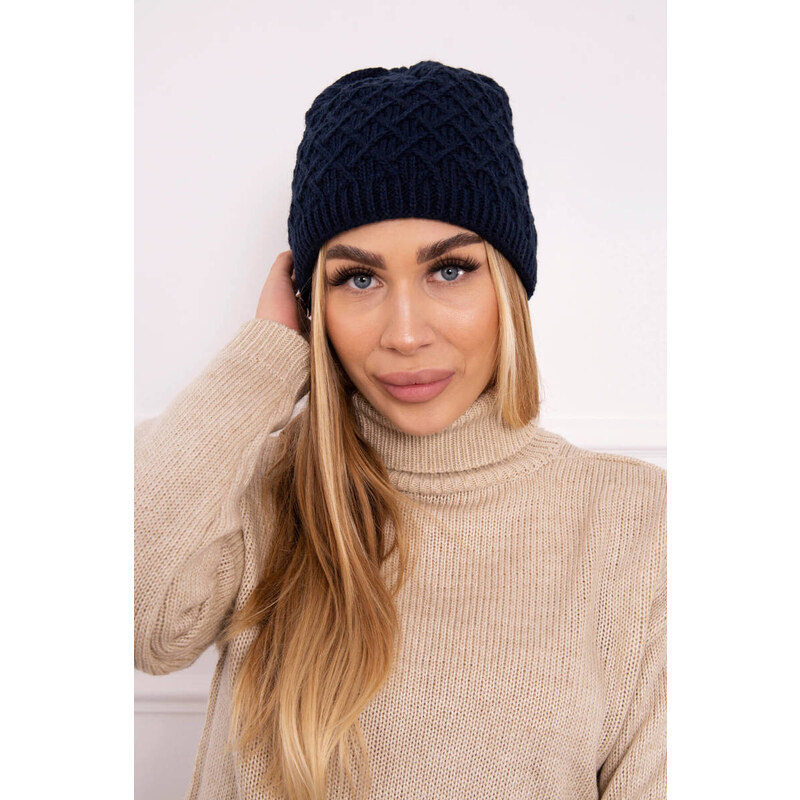 Fleecová čepice model 18750829 tmavě modrá - K-Fashion
