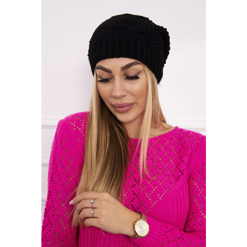 K-Fashion Sandra K210 fleecová čepice černá