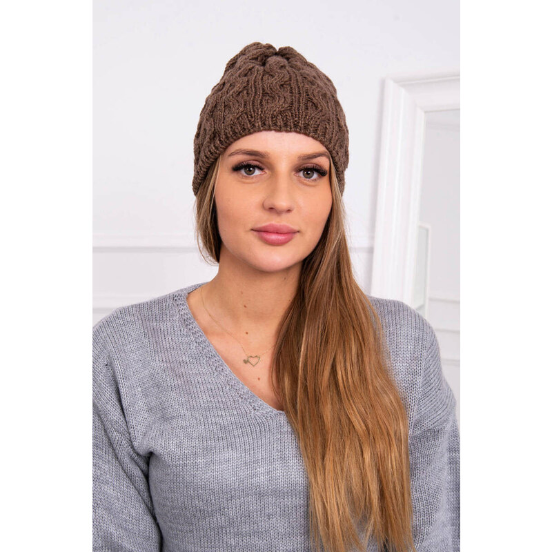 Fleecová čepice mocca model 18751395 - K-Fashion