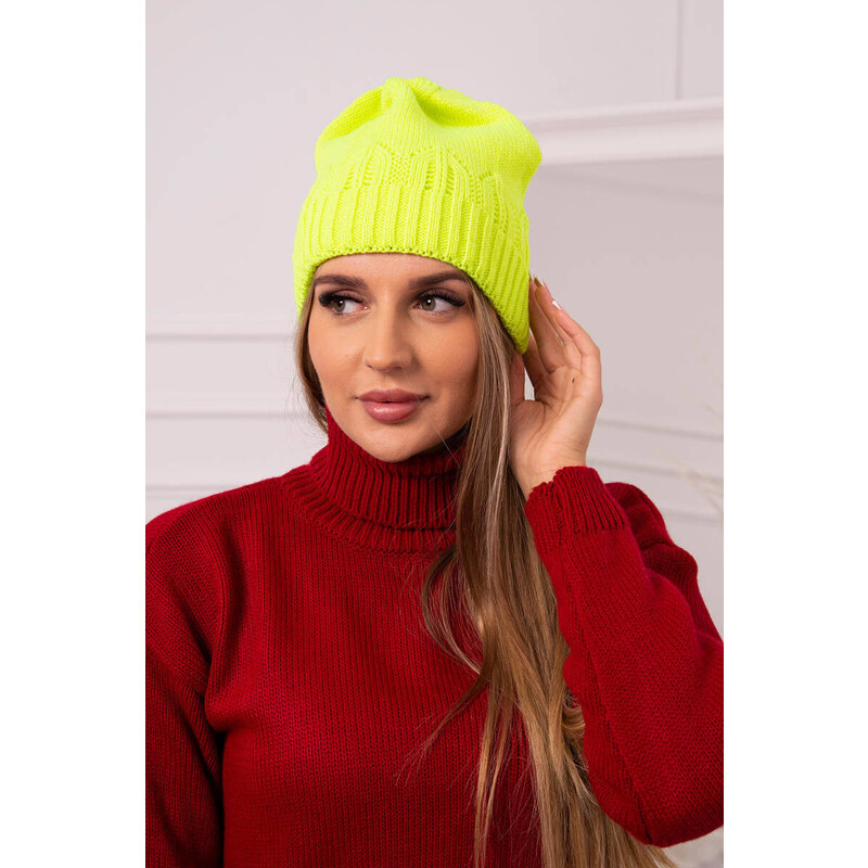 K-Fashion Dámská čepice Irmina K333 green neon