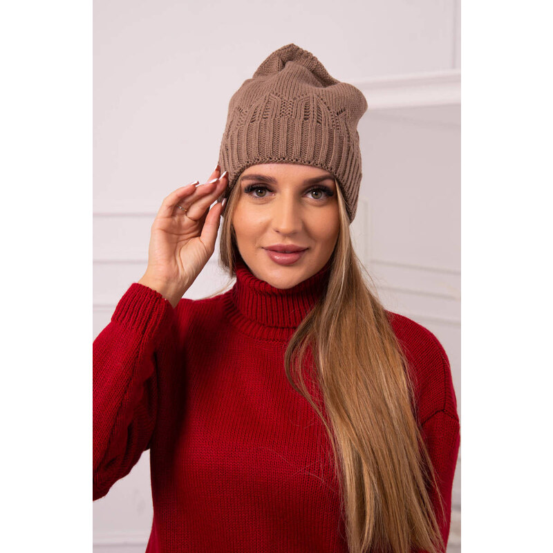 K-Fashion Dámská čepice Irmina K333 mocca