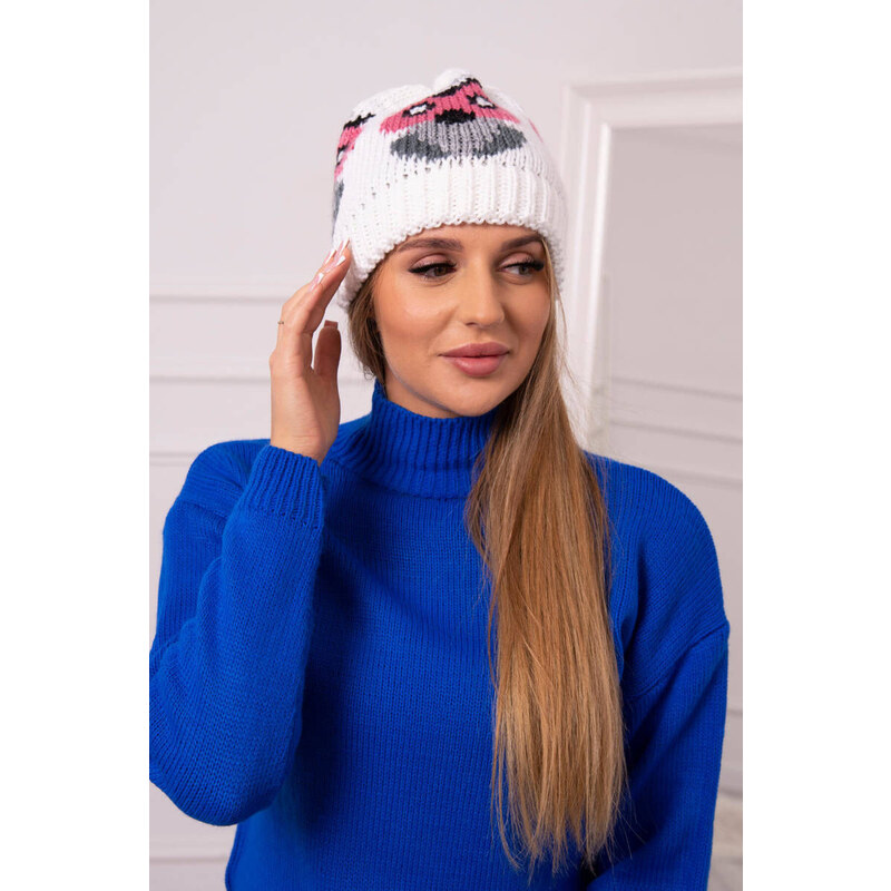 K-Fashion Dámská čepice Ofelia K349 bílá